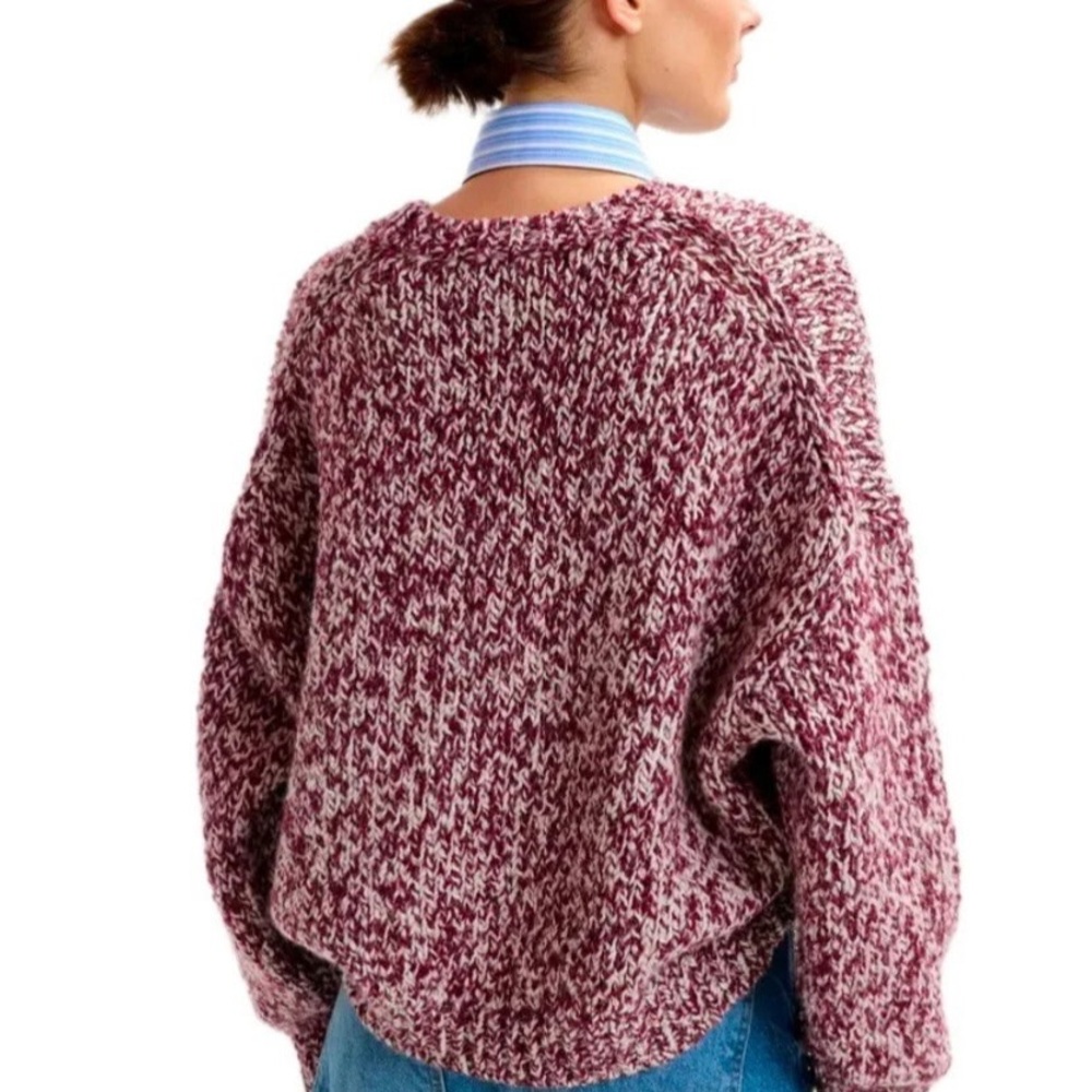 Molly‎ Bracken Burgundy and Cream Sweater